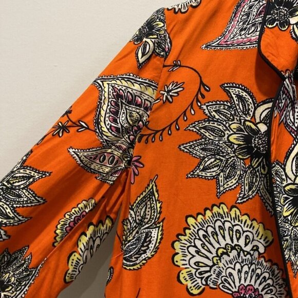 ASOS Jacket Black White Orange Floral - Picture 5 of 14